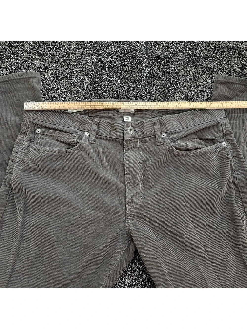 J Crew 484 Slim Fit Corduroy Pants Mens Grey Ribbed Trousers Size 36x32